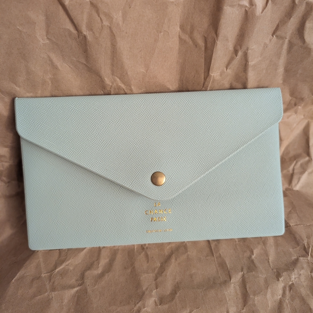 Light Blue Envelope Clutch